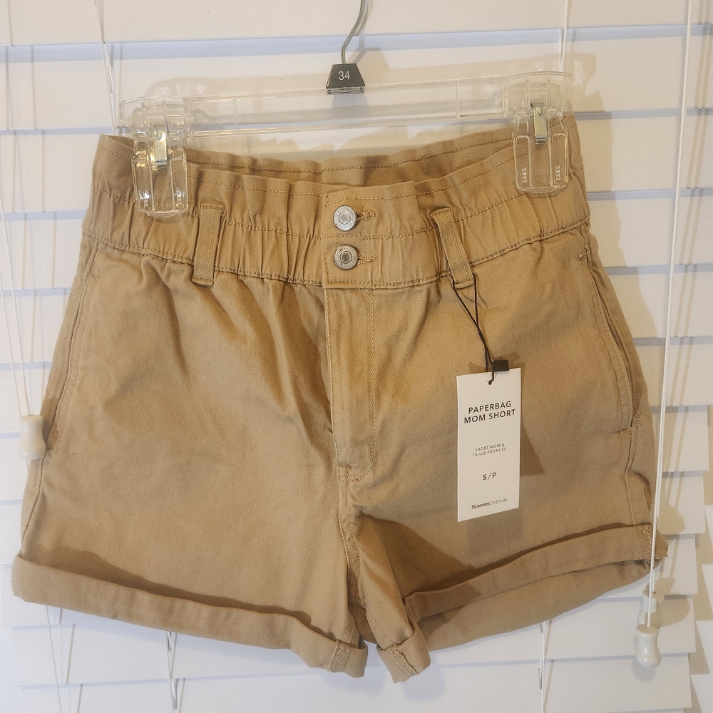 Bluenotes High Waist Tan Shorts Relaxed Fit